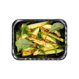 Кабачки жареные с болгарским перцем