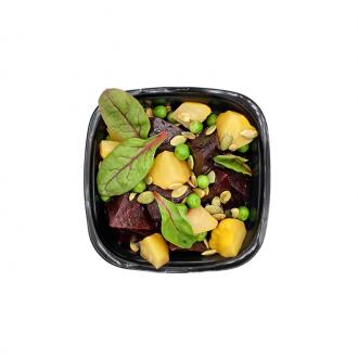 Салат из свеклы, фасоли и патиссонов