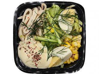 Салат "Нежность" с кальмарами