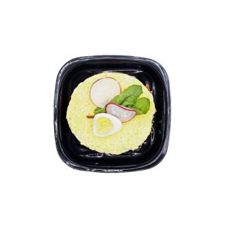 Салат слоёный с курицей и морковью