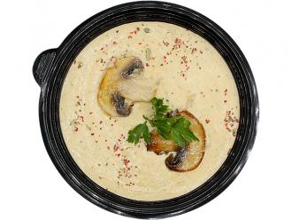 Суп-пюре грибной с гренками 