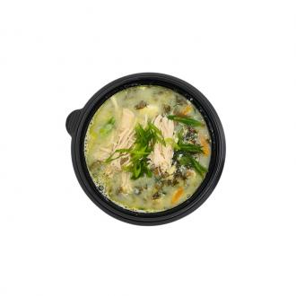 Суп щавелевый с яйцом и курицей